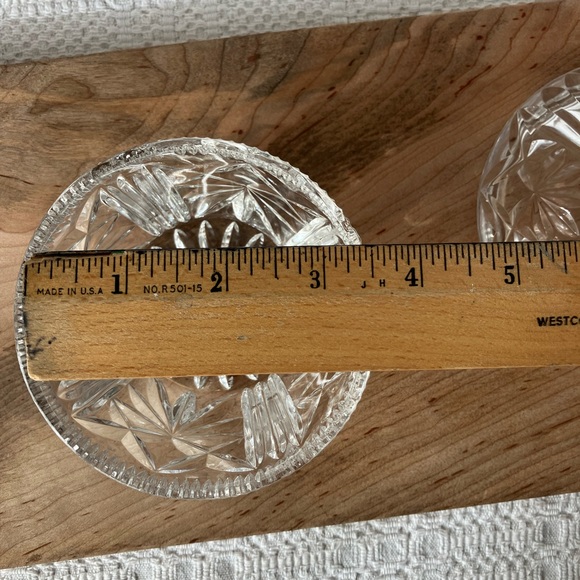 Vintage Brilliant Cut Glass Creamer and Sugar Bowl w/ Lid (Matching Pair) - Picture 9 of 10